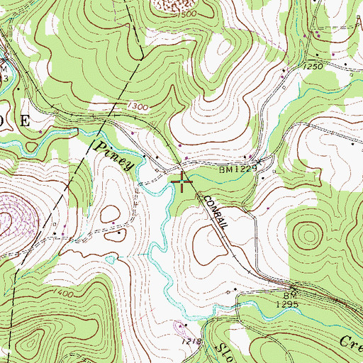 Topographic Map of Little Piney Creek, PA