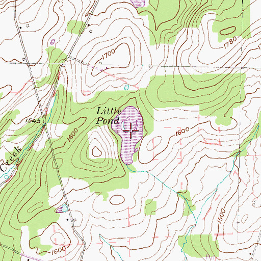 Topographic Map of Little Pond, PA