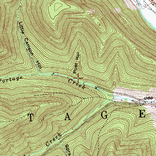 Topographic Map of Little Portage Creek, PA