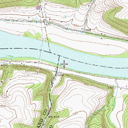 Topographic Map of Little Roaring Creek, PA