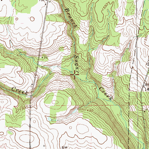 Topographic Map of Little Sugar Creek, PA
