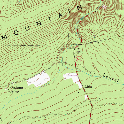Topographic Map of Little Sugar Valley, PA