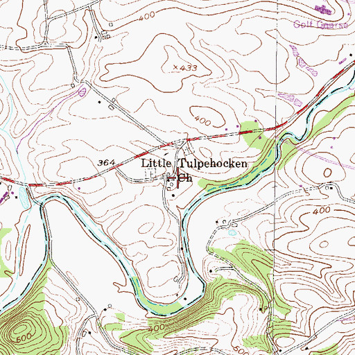 Topographic Map of Little Tulpehocken Church, PA