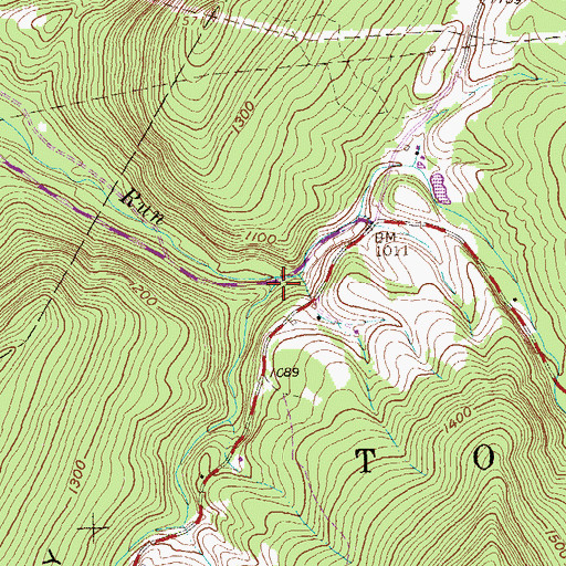 Topographic Map of Little Valley, PA