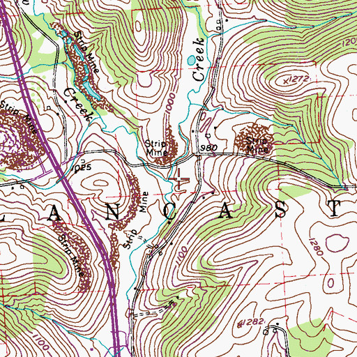 Topographic Map of Little Yellow Creek, PA