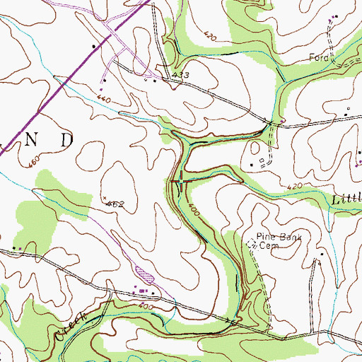 Topographic Map of Littles Run, PA