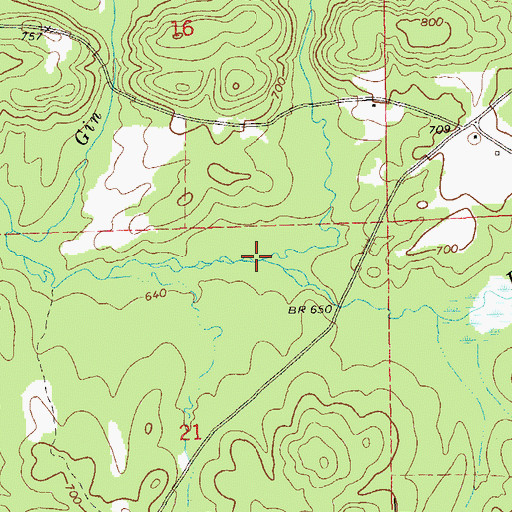 Topographic Map of Emfinger Branch, AL