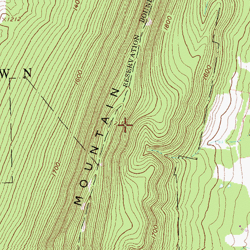 Topographic Map of Lock Mountain, PA