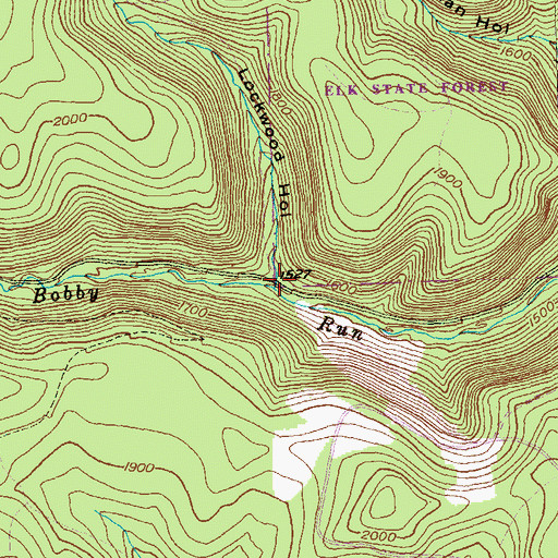 Topographic Map of Lockwood Hollow, PA
