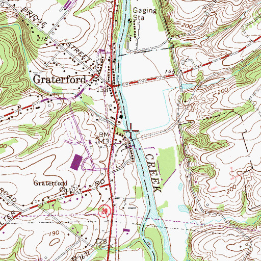 Topographic Map of Lodal Creek, PA