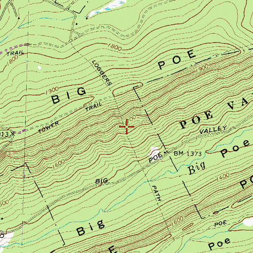 Topographic Map of Loggers Path, PA