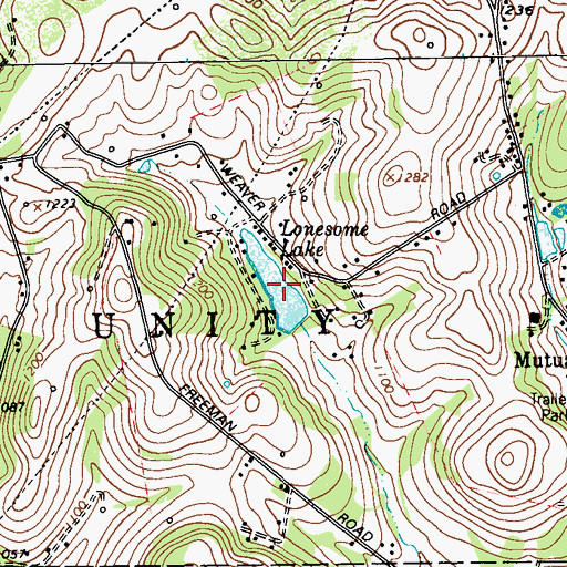 Topographic Map of Lonesome Lake, PA