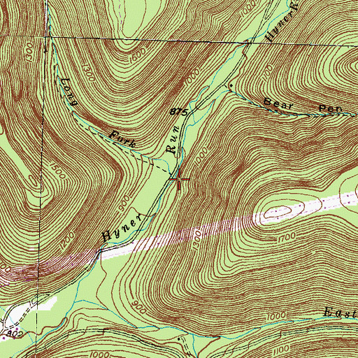 Topographic Map of Long Fork, PA