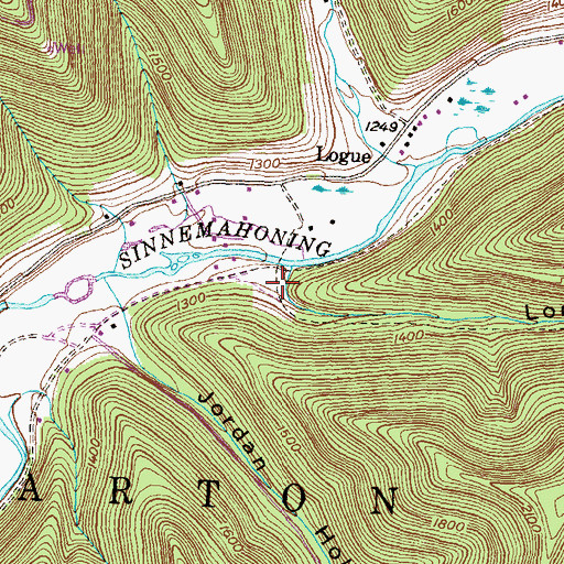 Topographic Map of Long Hollow, PA