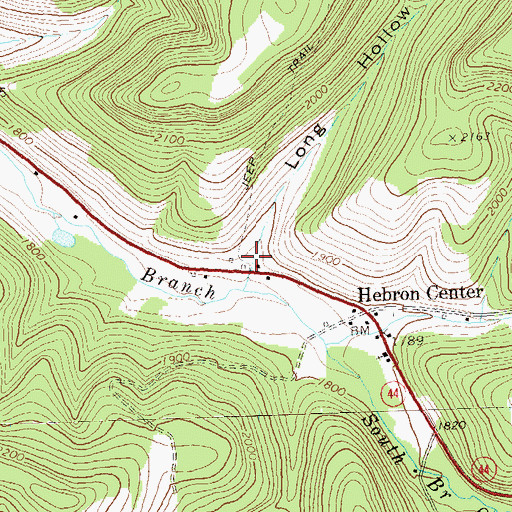 Topographic Map of Long Hollow, PA