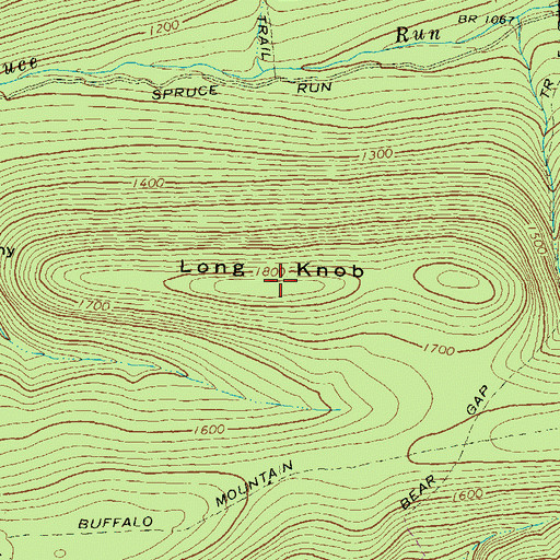 Topographic Map of Long Knob, PA