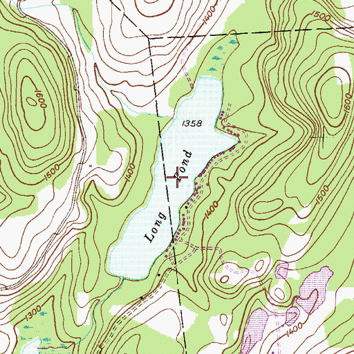 Topographic Map of Long Pond, PA