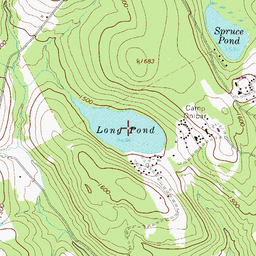 Topographic Map of Long Pond, PA