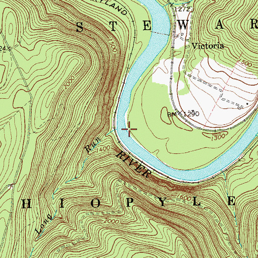 Topographic Map of Long Run, PA