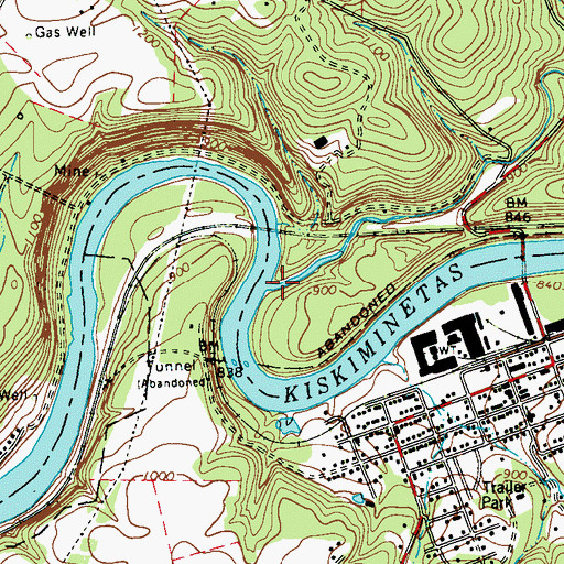 Topographic Map of Long Run, PA