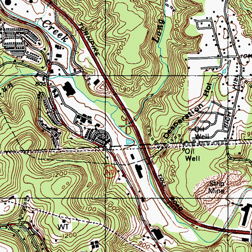 Topographic Map of Long Run, PA