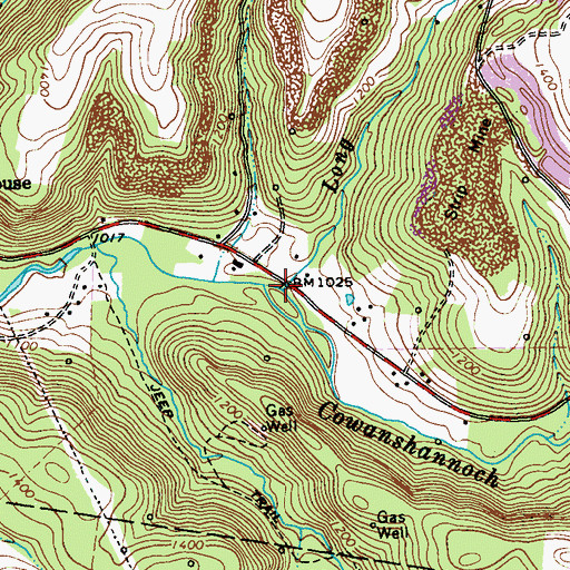 Topographic Map of Long Run, PA