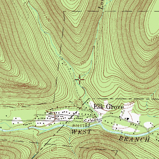 Topographic Map of Long Run, PA