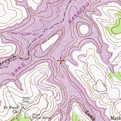 Topographic Map of Long Run, PA