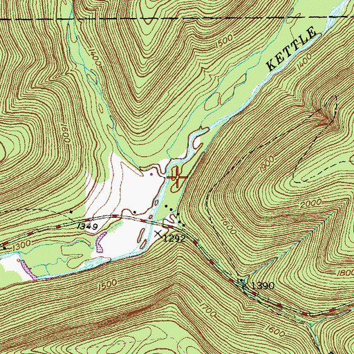 Topographic Map of Long Run, PA