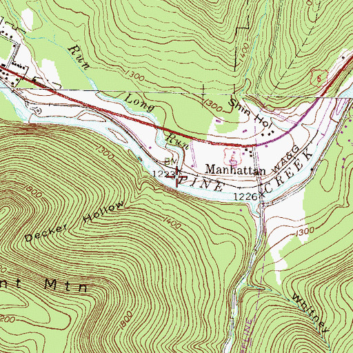 Topographic Map of Long Run, PA