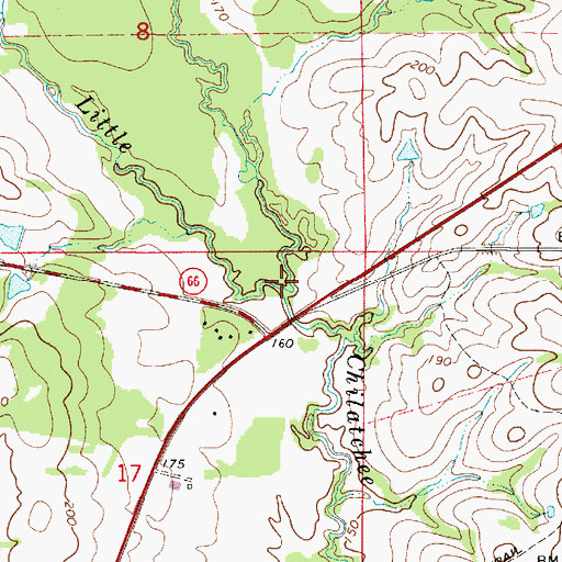 Topographic Map of English Creek, AL