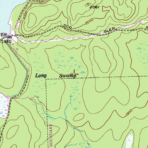 Topographic Map of Long Swamp, PA
