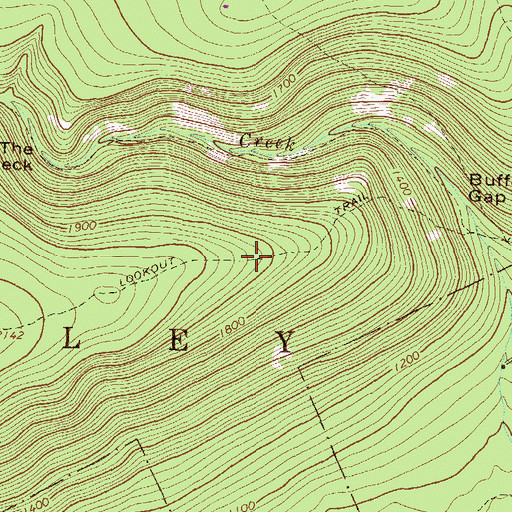 Topographic Map of Lookout Trail, PA
