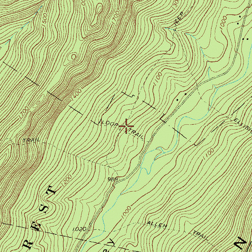 Topographic Map of Loop Trail, PA