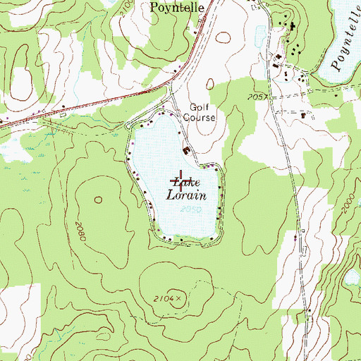 Topographic Map of Lake Lorain, PA