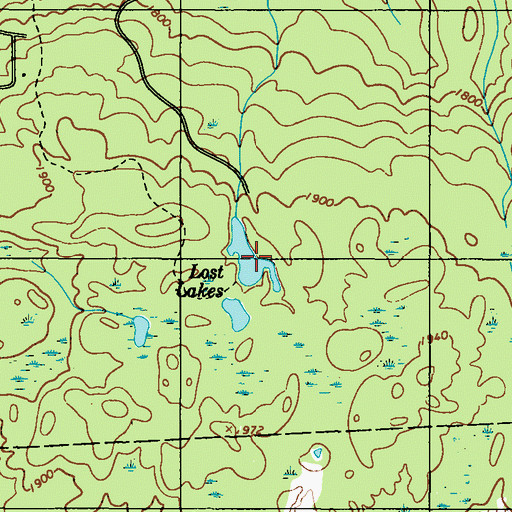 Topographic Map of Lost Lakes, PA