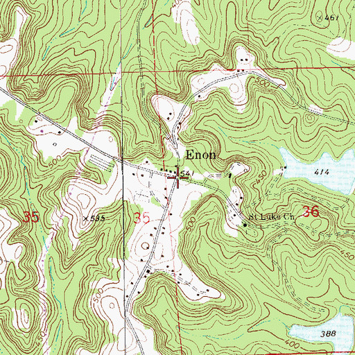Topographic Map of Enon, AL