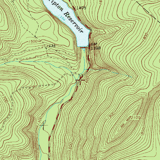 Topographic Map of Loup Run, PA