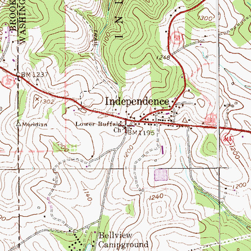 Topographic Map of Lower Buffalo Church, PA