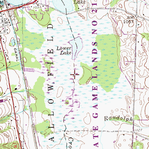 Topographic Map of Lower Lake, PA