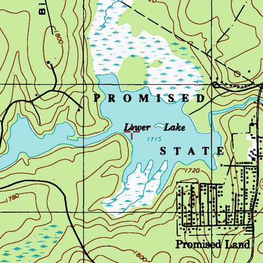 Topographic Map of Lower Lake, PA