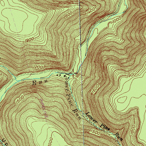 Topographic Map of Lower Pine Run, PA