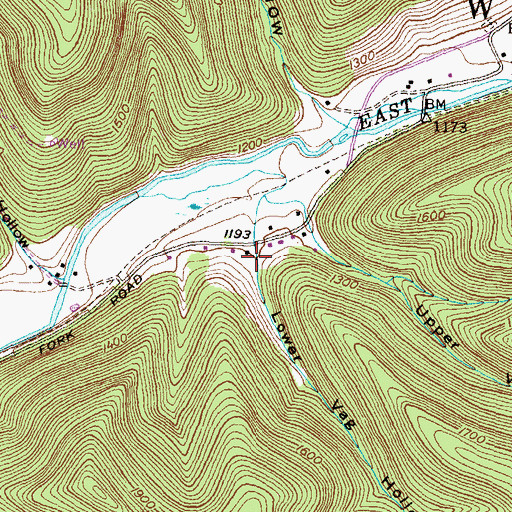 Topographic Map of Lower Vag Hollow, PA