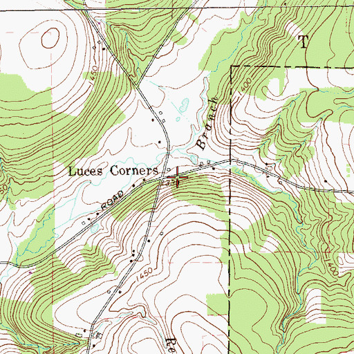 Topographic Map of Luces Corners, PA