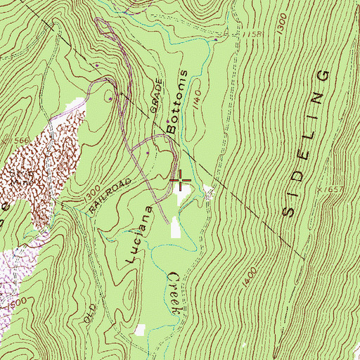 Topographic Map of Luciana Bottoms, PA
