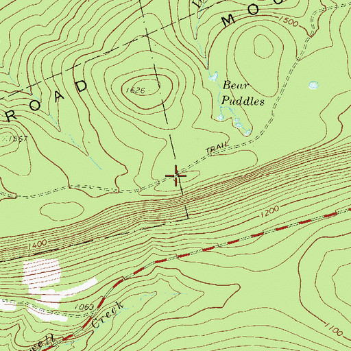 Topographic Map of Lukes Trail, PA