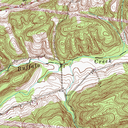 Topographic Map of Lutman Run, PA