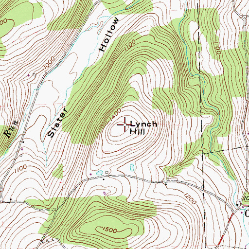 Topographic Map of Lynch Hill, PA