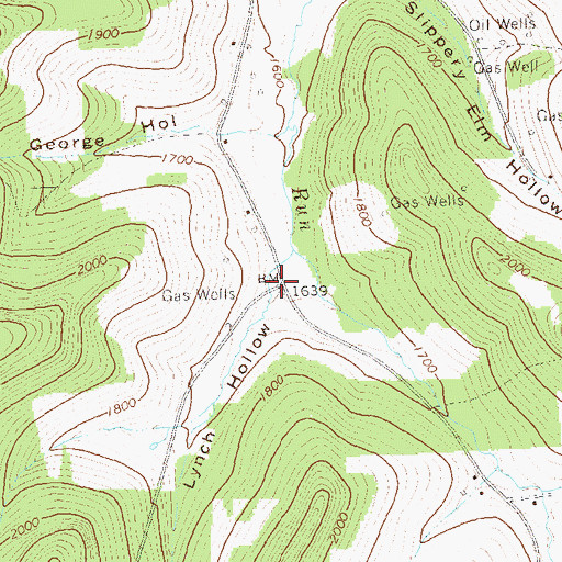 Topographic Map of Lynch Hollow, PA