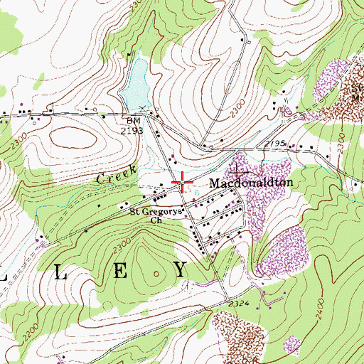 Topographic Map of Macdonaldton, PA